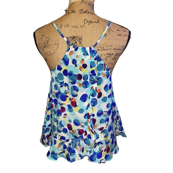 Maeve 100% Silk Zaballa Multicolored Abstract Tank Blouse Sz4 - Picture 5 of 7